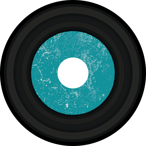 Sluitzegel in de vorm van een Vinyl plaat