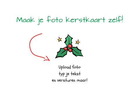 Blanco kerstkaart dubbel liggend