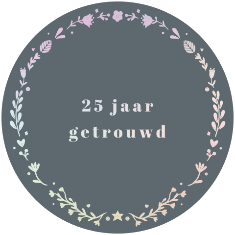 ronde uitnodiging jubileum blauw