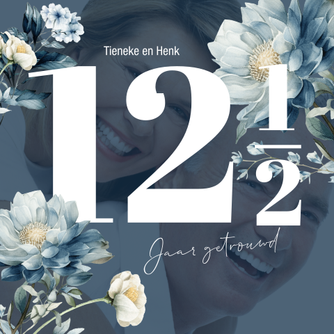 12,5 Jaar Jubileum Uitnodiging - Romantic Botanic