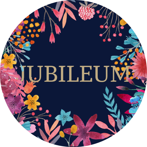 Jubileum sluitzegel met bloemen