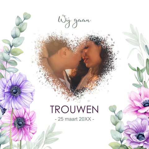 Trouwen anemonen eucalyptus