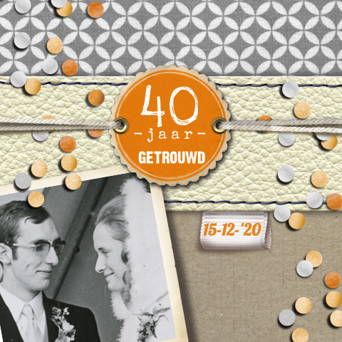 Hippe uitnodiging voor een jubileum