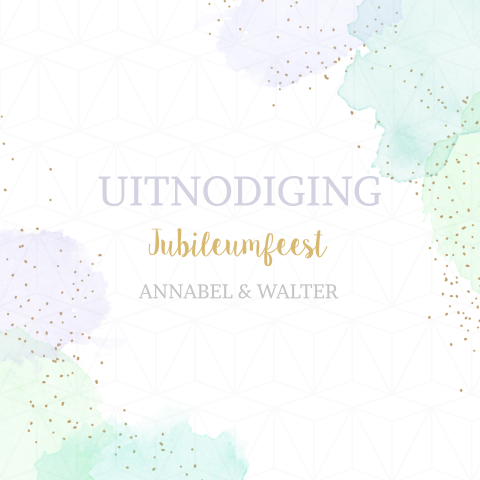 Jubileumkaart met pastelkleuren voor 40 jarig huwelijk