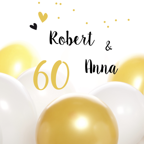 Felicitatie voor huwelijk zestig jaar