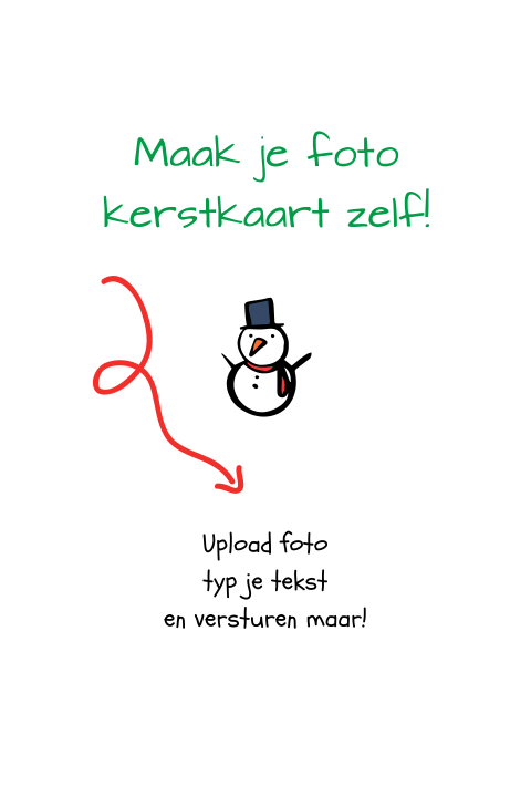 Blanco kerstkaart staand enkel