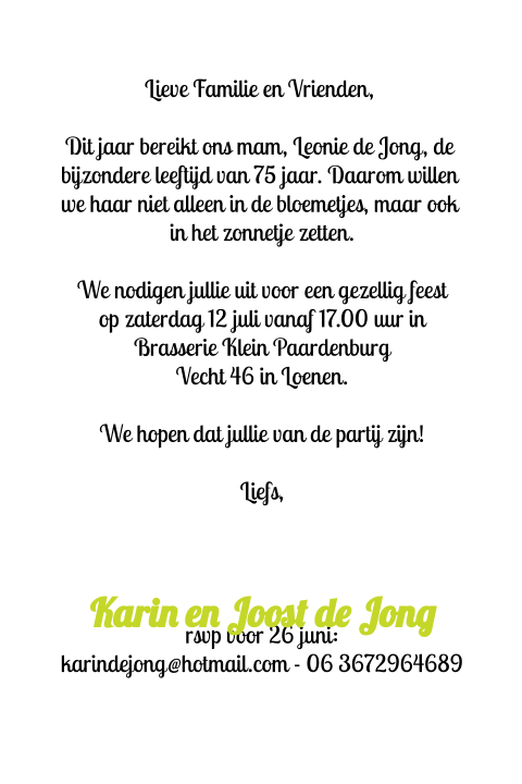 Kaart binnenkant