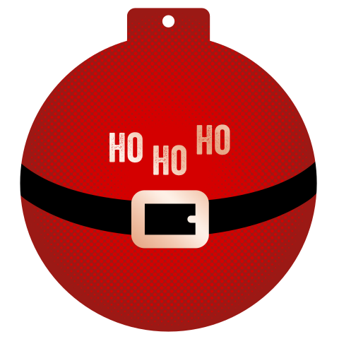 Kerstman Kerstbal met Gouden Gesp