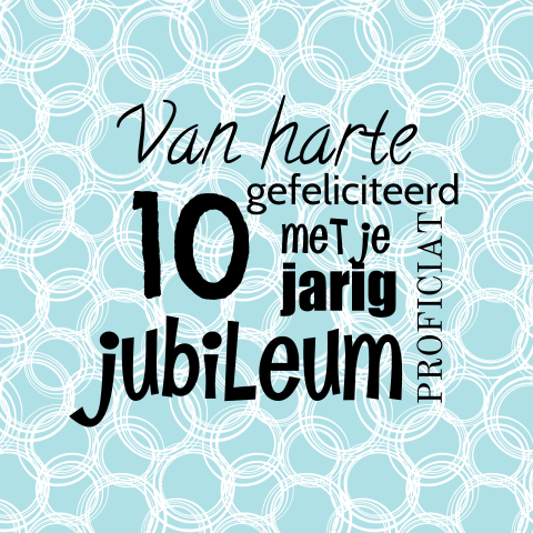 Feliciteer iemand met een 10-jarig jubileum