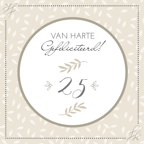 Stijlvolle wenskaart huwelijksjubileum