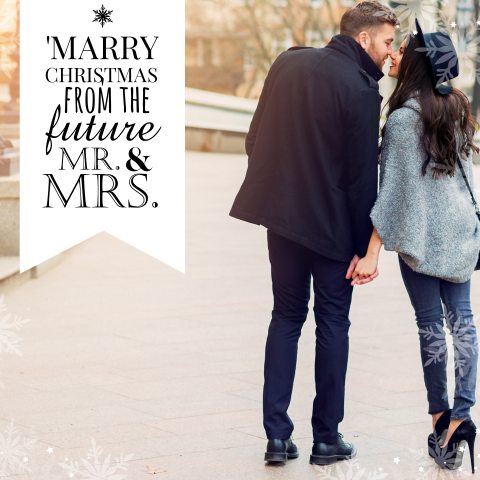 Kerst Save the Date kaart met foto