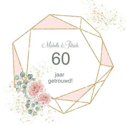 Huwelijksjubileum botanische rozen