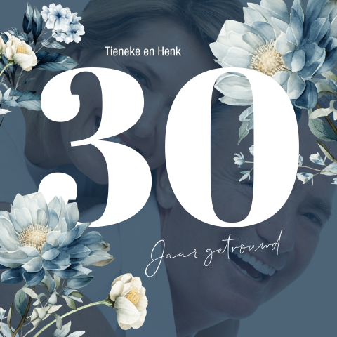 30 Jaar Jubileum Uitnodiging - Romantic Botanic