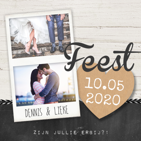 Jubileumkaart Huwelijksjubileum 5 jaar - Fotolijst