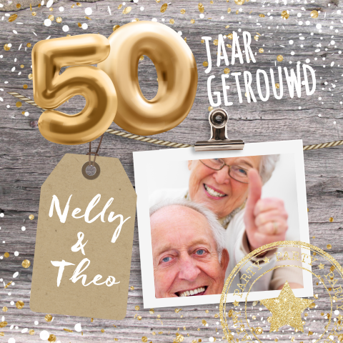 uitnodiging 50 jaar getrouwd ballonnen
