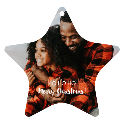 kerstkaart stans ster met foto