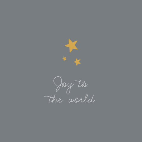 Joy to the World: Unieke Kerstkaart met 3 Sterren, Eenvoudig Aanpasbaar!
