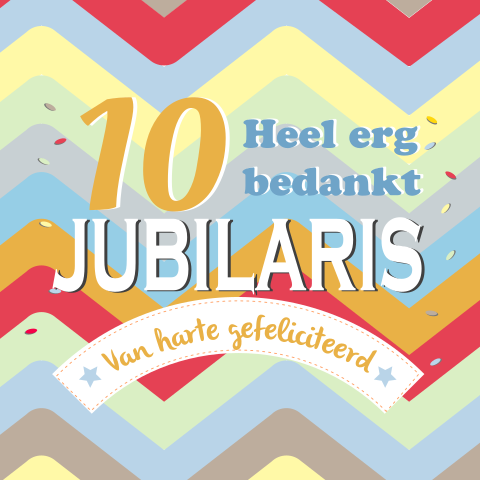 Vrolijke wenskaart voor een jubilaris