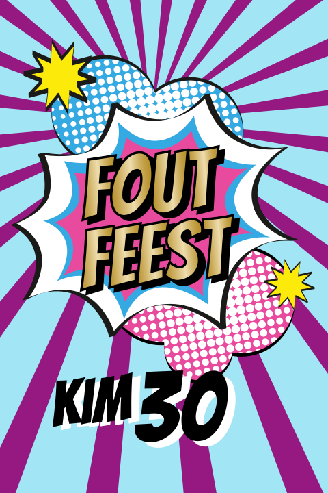Uitnodiging met fout feest thema voor je 30e verjaardag