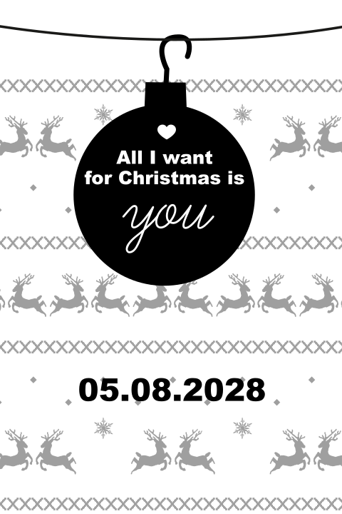 Stijlvolle save the date kerstkaart