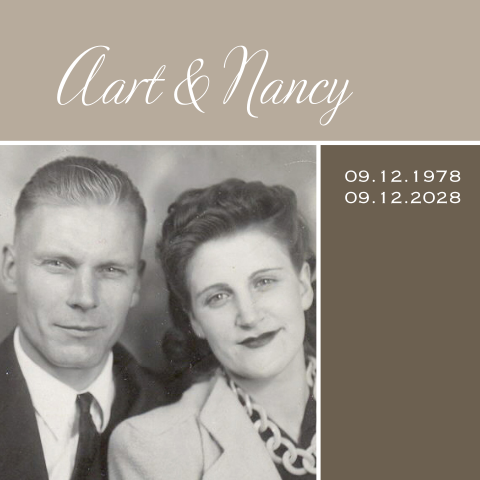 Vintage fotokaart uitnodiging jubileum