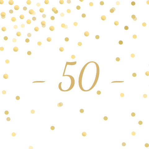 Mooi jubileumskaart voor 50 jarig huwelijk