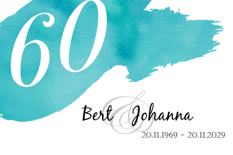 Sierlijke uitnodiging voor een zestig jarig jubileum