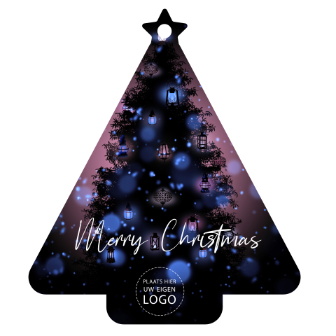 Zakelijke kerstkaart met kerstboom