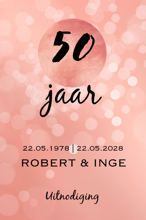 Jubileumkaart 50 jaar getrouwd