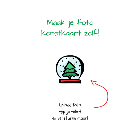 Blanco kerstkaart vierkant enkel