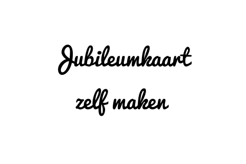 Zelf te ontwerpen blanco Jubileumkaart liggend