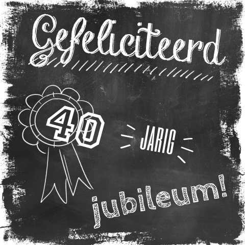 Jubileumkaart met krachtige uitstraling