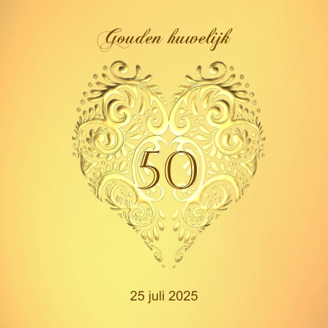Huwelijksjubileum goud vijftig jaar