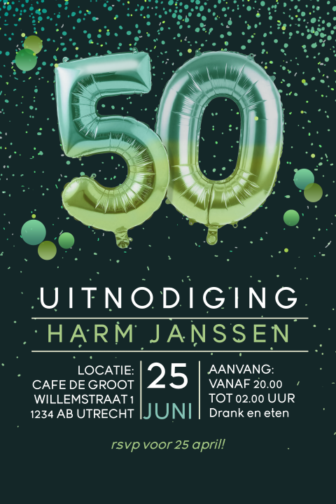 Verjaardag ballonnen groen
