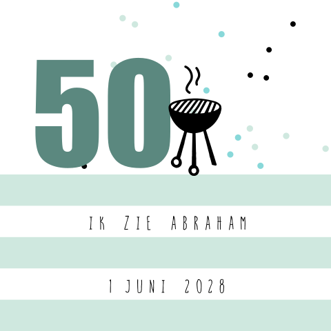 Uitnodiging voor je 50e Abraham verjaardag!