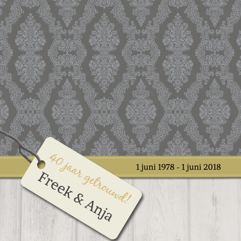 Feest - Uitnodiging 40 jaar getrouwd met baroqueprint