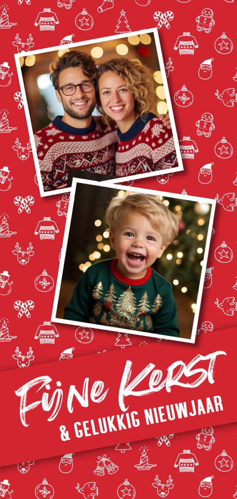 X-Mas Icons Fotokaart Lang