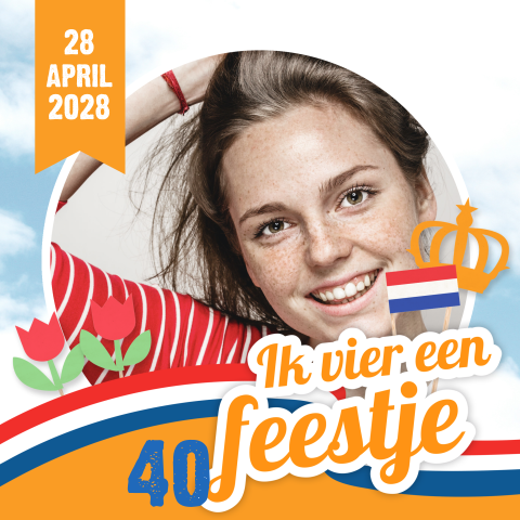 Uitnodiging 40 jaar met Hollands fotokader