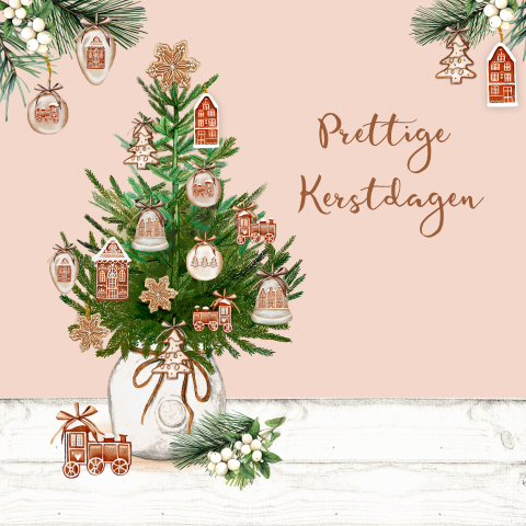 Kerstboom ornamenten van gingerbread