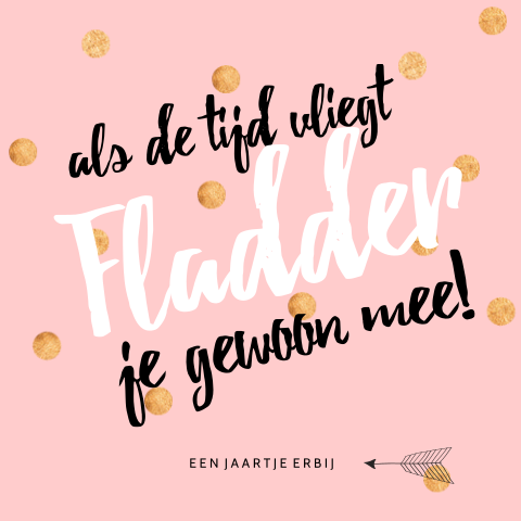 Vrolijke confettikaart feestje voor vrouw
