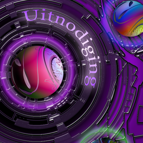 Kleurrijke uitnodiging voor een opening