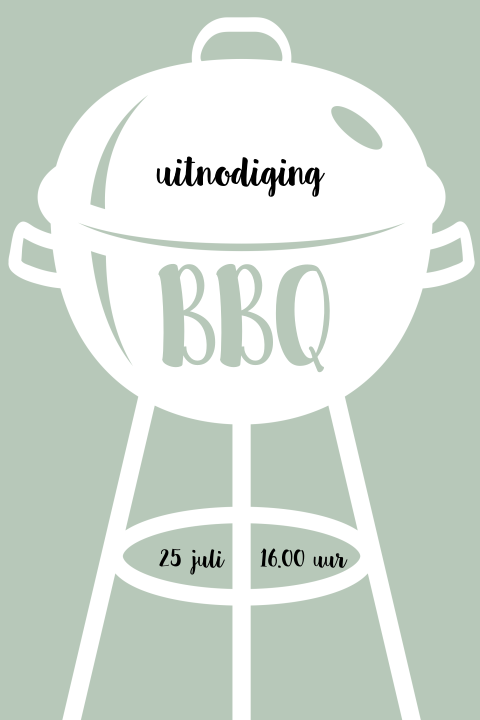 Uitnodiging tuinfeest met barbeque