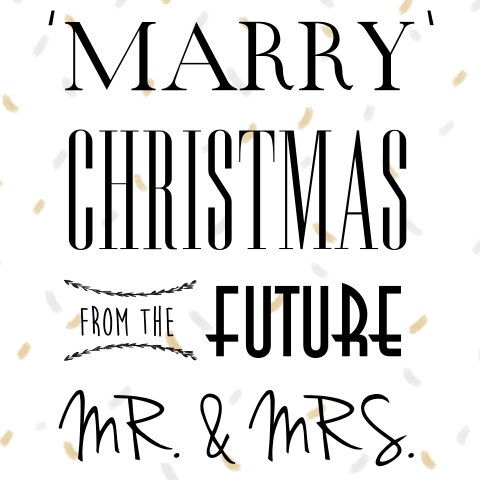 Stijlvolle kerst save the date - Mr en Mrs