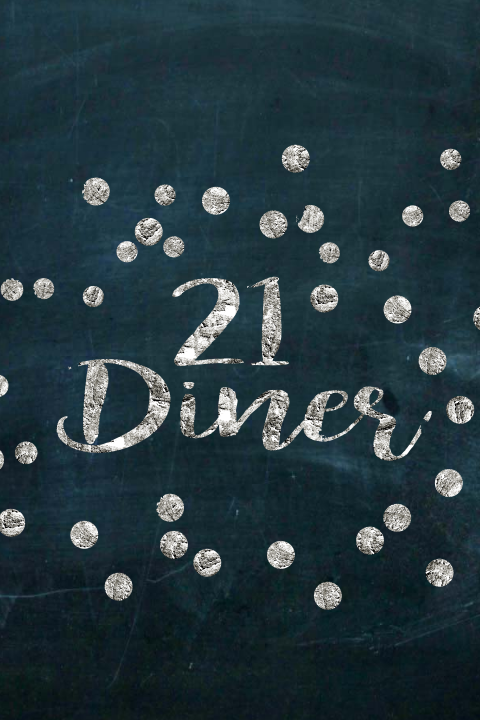 Hippe stippen 21 diner uitnodigingskaart