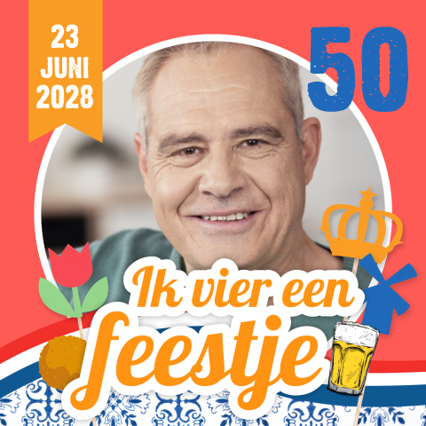Uitnodiging 50 jaar met Hollands fotokader