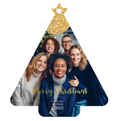 Zakelijke Kerstkaart in vorm van kerstboom