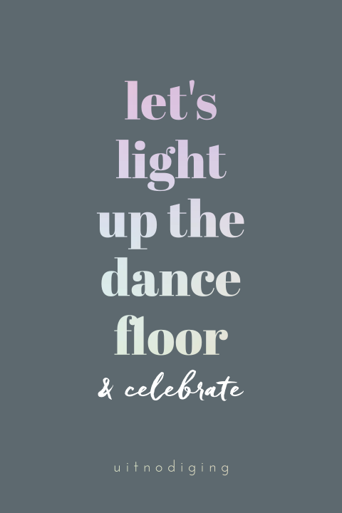 uitnodiging jubileum light up dancefloor