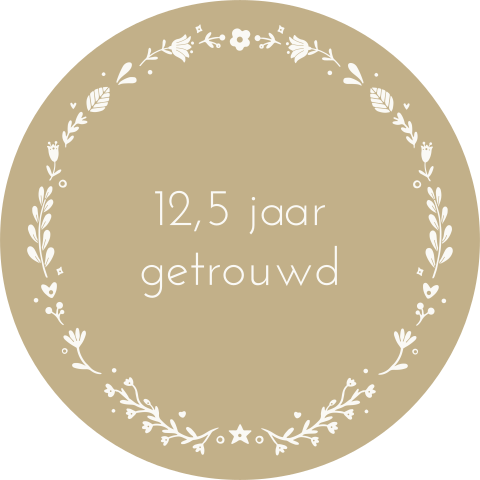 Cirkel van Liefde: Jubileum Uitnodiging voor 12,5 Jaar Getrouwd
