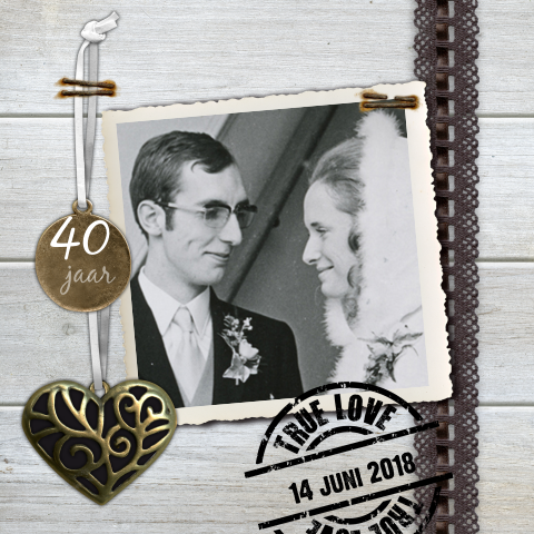 Stoere kaart met romantisch randje