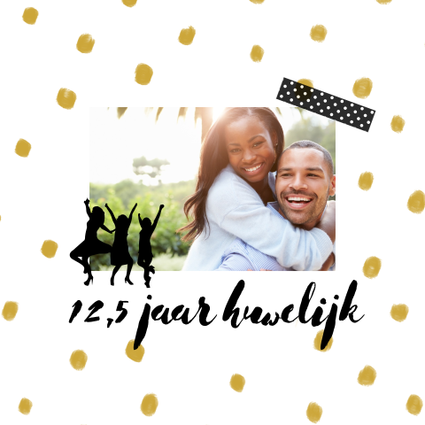 Trendy uitnodiging 12,5 jaar getrouwd